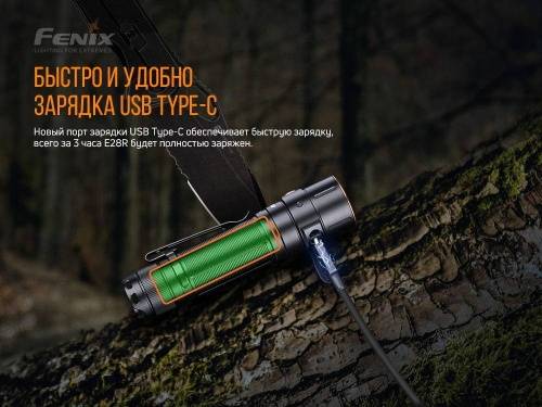 125 Fenix ФонарьE28R V2.0 Luminus SST40 фото 6