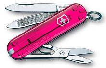 Мультифункциональный инструмент Victorinox Нож перочинныйClassic Rose Edition 0.6203.T5 58мм 7 функций полупрозрачный розовый